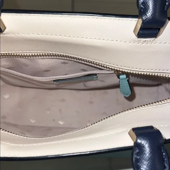 Kate Spade Aqua and Cream Satchel - Picture 4 of 4